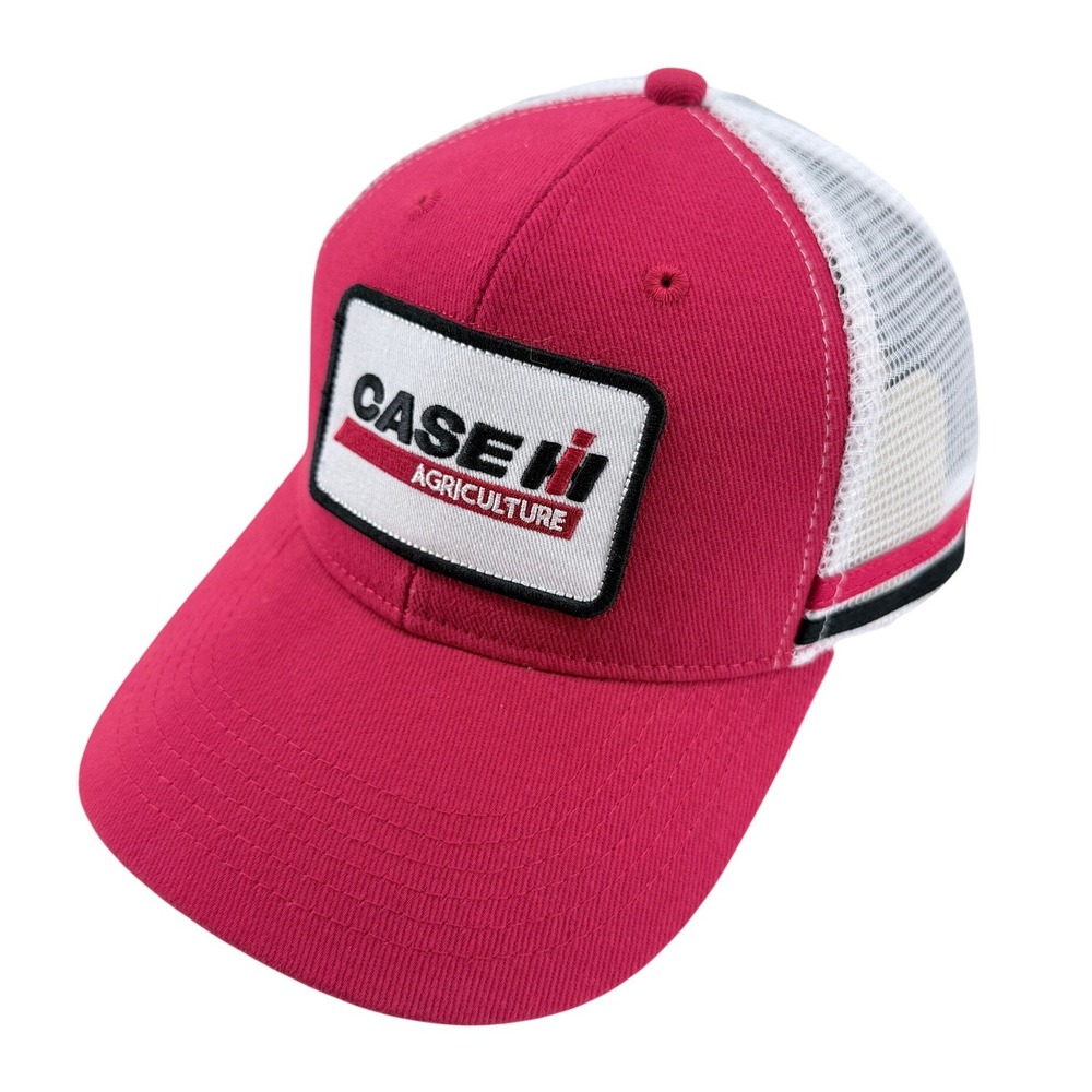 Case IH Agriculture Trucker Hat Men OSFM Red Cotton Mesh Snapback Patch Cap